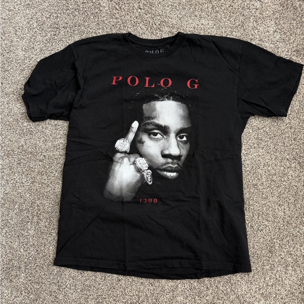 Black Tee with Graphic Print